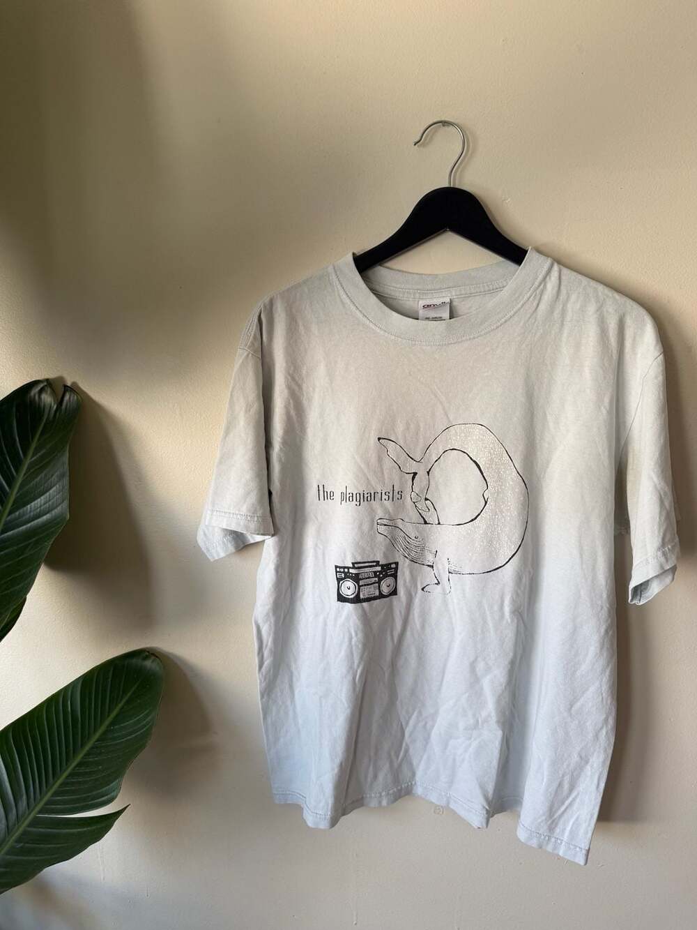 Anvil The Plagiarists Whale and Boombox Graphic T-Shirt Medium